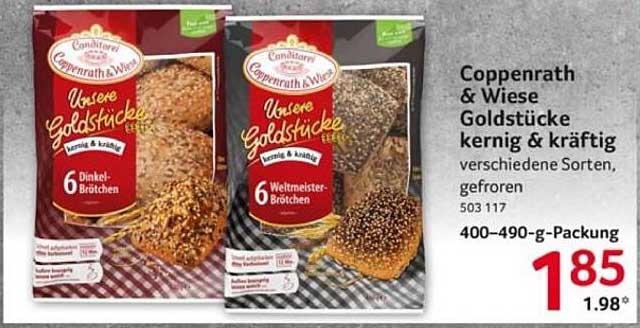 Coppenrath & Wiese Goldstücke kernig & kräftig – gefrorene Brötchen