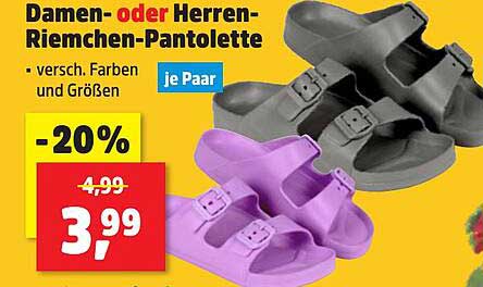 Damen- oder Herren-Riemchen-Pantolette