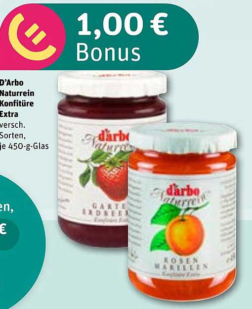 D'Arbo Naturrein Konfitüre Extra 450-g-Glas