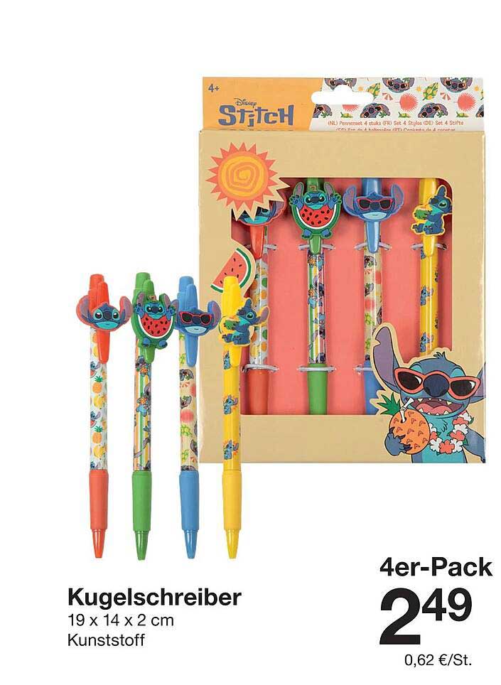 Disney Stitch Kugelschreiber 4er-Pack
