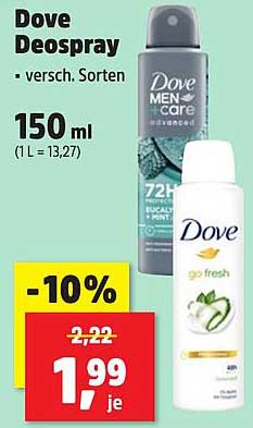 Dove Deospray - versch. Sorten 150 ml