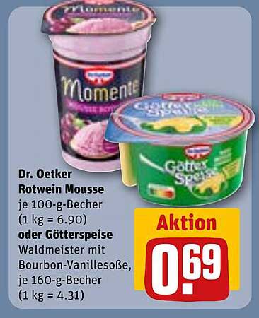 Dr. Oetker Rotwein Mousse oder Götterspeise