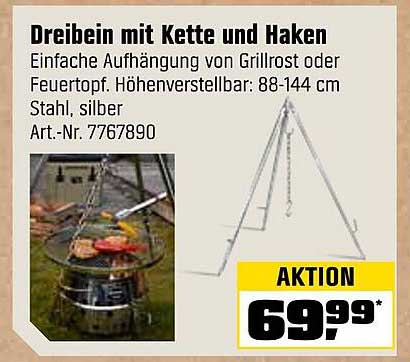 Dreibein mit Kette und Haken