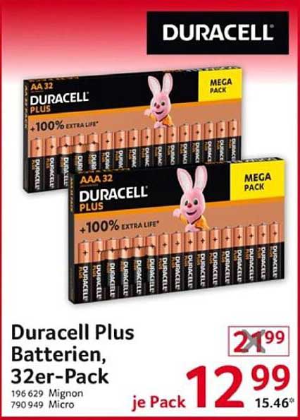 Duracell Plus Batterien, 32er-Pack