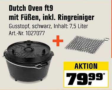Dutch Oven ft9 mit Füßen, inkl. Ringreiniger