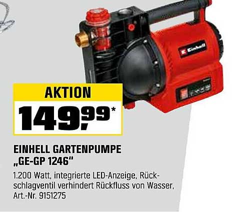 EINHELL GARTENPUMPE „GE-GP 1246“