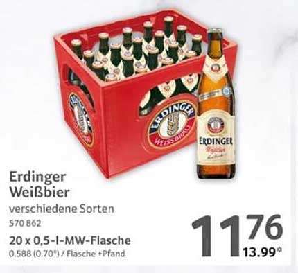 Erdinger Weißbier 20 x 0,5 l MW-Flasche