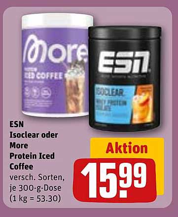 ESN Isoclear oder More Protein Iced Coffee 300-g-Dose