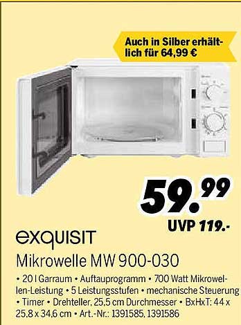 exquisit Mikrowelle MW 900-030