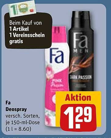 Fa Deospray verschiedene Sorten, je 150-ml-Dose