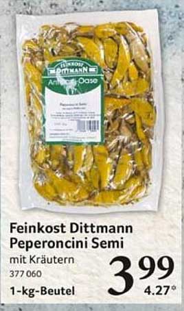 Feinkost Dittmann Peperoncini Semi mit Kräutern – 1-kg-Beutel