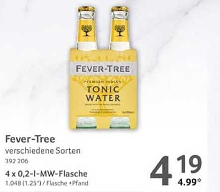 Fever-Tree Tonic Water 4 x 0,2-l-MW-Flasche