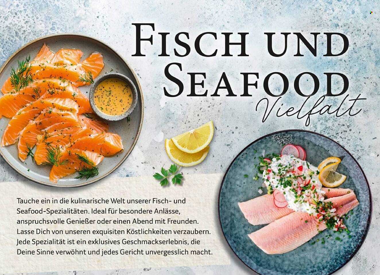 Fisch und Seafood Vielfalt