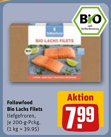 Followfood Bio Lachs Filets, tiefgefroren, je 200-g-Pckg.