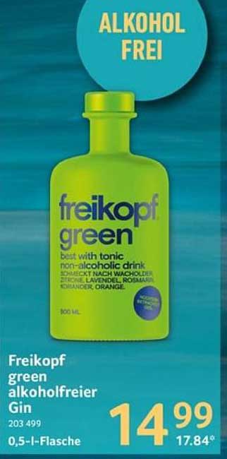 Freikopf green alkoholfreier Gin