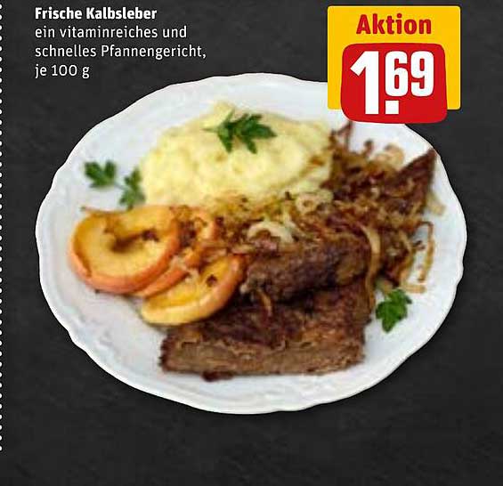 Frische Kalbsleber - ein vitaminreiches und schnelles Pfannengericht, je 100 g