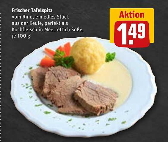 Frischer Tafelspitz vom Rind, je 100 g