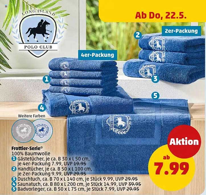Frottier-Serie von Long Island Polo Club – Hochwertige Handtücher