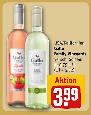 Gallo Family Vineyards - Erlesene Weine aus Kalifornien