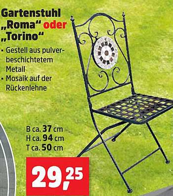 Gartenstuhl "Roma" oder "Torino"