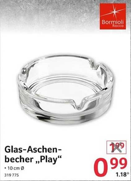 Glas-Aschenbecher „Play“