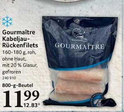 Gourmaître Kabeljau-Rückenfilets 800 g