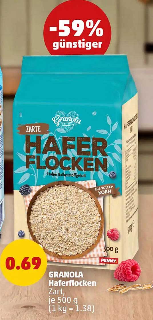 GRANOLA Haferflocken Zart, je 500 g