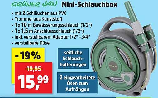Grüner Jan Mini-Schlauchbox