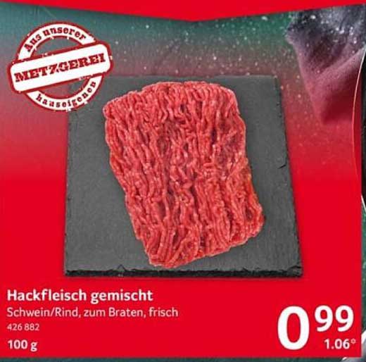 Hackfleisch gemischt - Schwein/Rind, zum Braten, frisch