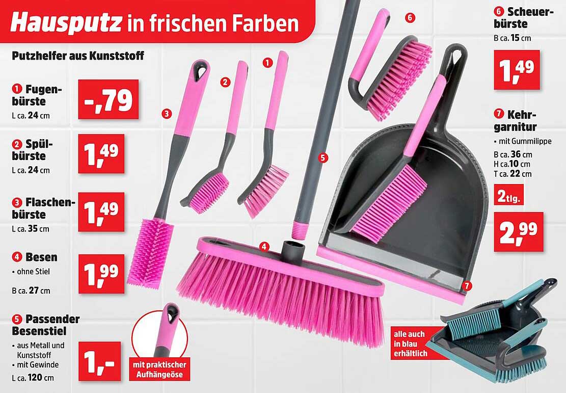 Hausputz in frischen Farben – Praktische Putzhelfer aus Kunststoff