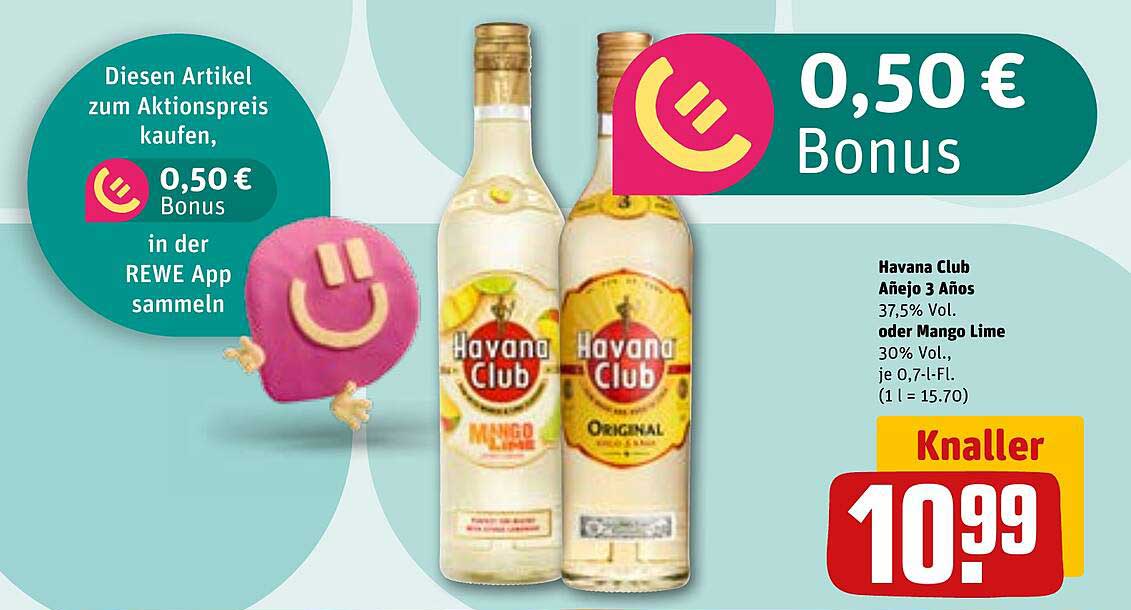 Havana Club Añejo 3 Años oder Mango Lime