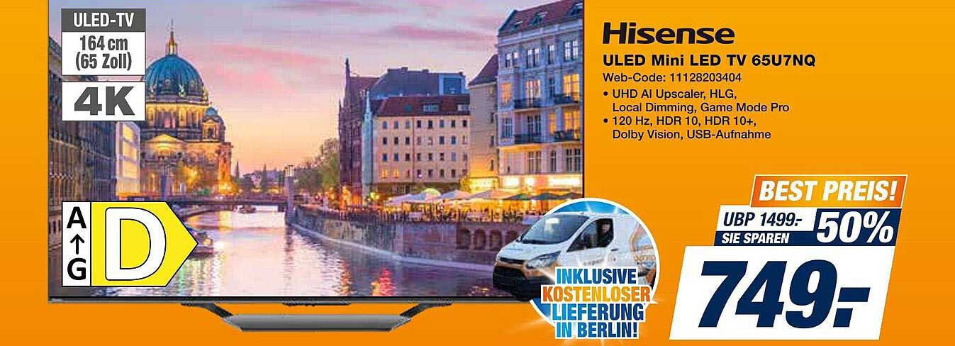 Hisense ULED Mini LED TV 65U7NQ