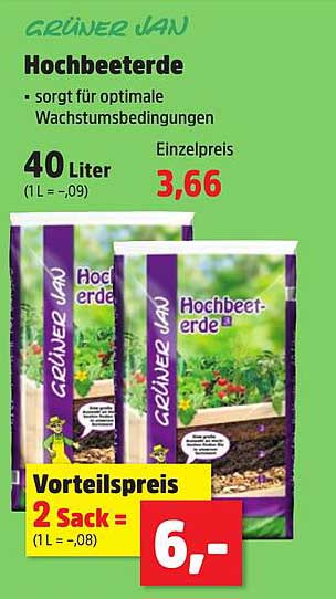 Hochbeeterde von Grüner Jan - 40 Liter