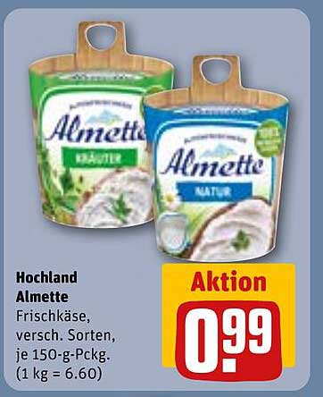 Hochland Almette Frischkäse, verschiedene Sorten, 150 g