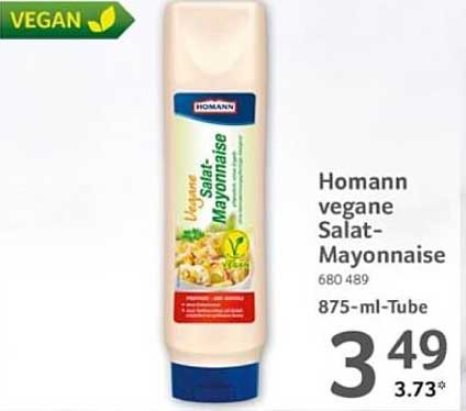 Homann vegane Salat-Mayonnaise 875 ml