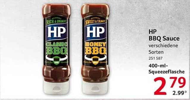 HP BBQ Sauce verschiedene Sorten 400-ml-Squeezeflasche