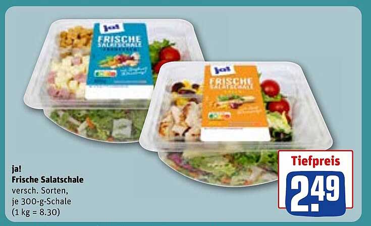 ja! Frische Salatschale, verschiedene Sorten, je 300-g-Schale