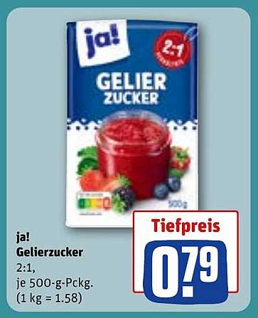 ja! Gelierzucker 2:1, je 500-g-Pckg.