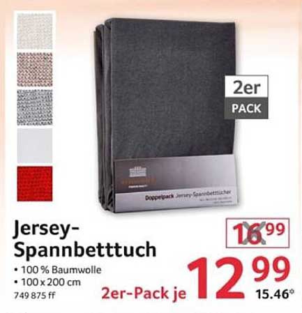 Jersey-Spannbettuch 2er-Pack
