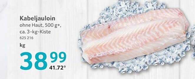 Kabeljau-Loin ohne Haut, 500 g+, ca. 3-kg-Kiste