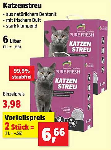 Katzenstreu - Pure Fresh 6 Liter