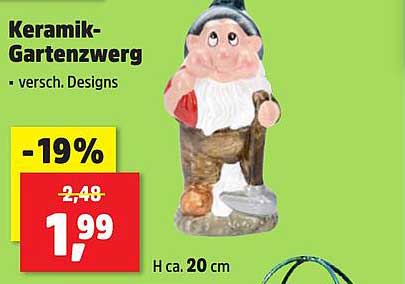 Keramik-Gartenzwerg