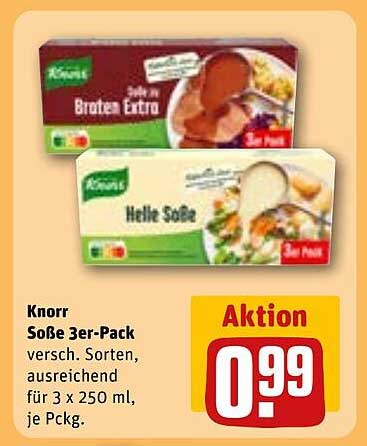 Knorr Soße 3er-Pack - Verschiedene Sorten