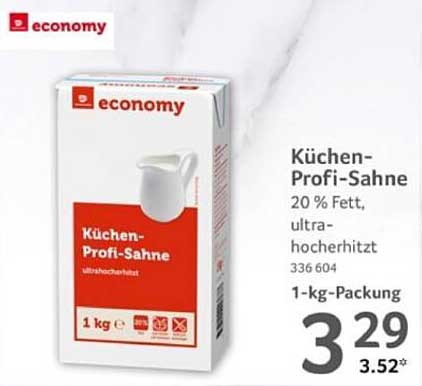 Küchen-Profi-Sahne 20 % Fett - ultra-hocherhitzt