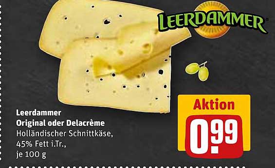 Leerdammer Original oder Delacréme - Holländischer Schnittkäse, 45% Fett i.Tr.