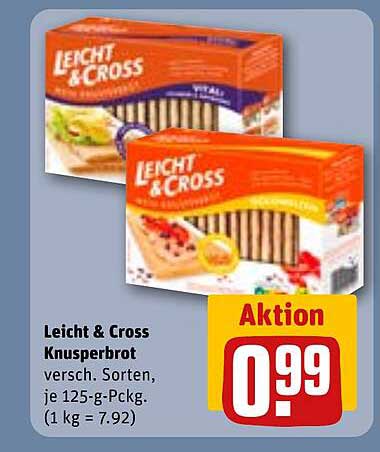 LEICHT & CROSS Knusperbrot - verschiedene Sorten, je 125-g-Pckg.
