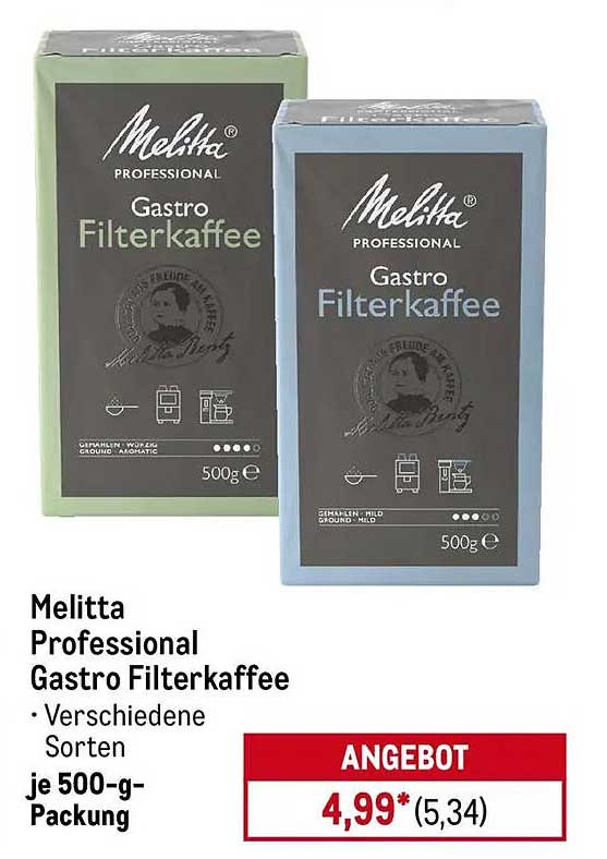 Melitta Professional Gastro Filterkaffee – Verschiedene Sorten je 500-g-Packung