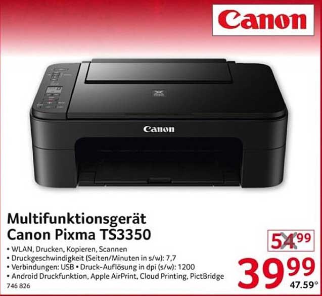 Multifunktionsgerät Canon Pixma TS3350