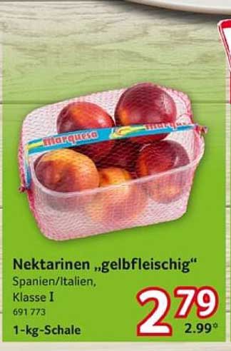 Nektarinen „gelbfleischig“ - Spanien/Italien, Klasse I