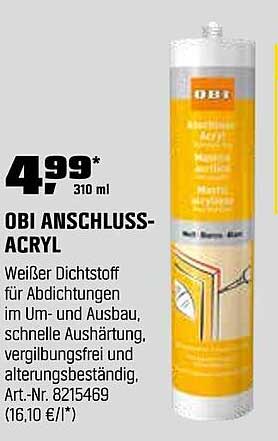 OBI Anschluss-Acryl 310 ml